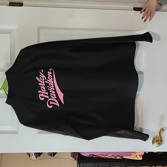 Harley Davidson XL black and pink coat - Picture 3 of 3